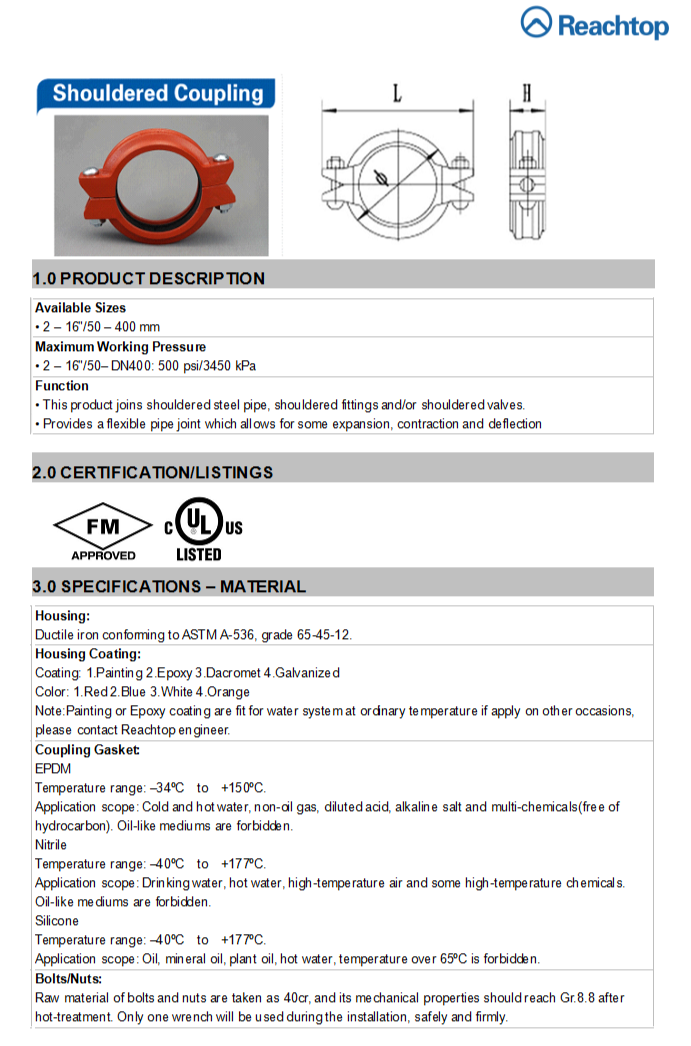 Shouldered Coupling