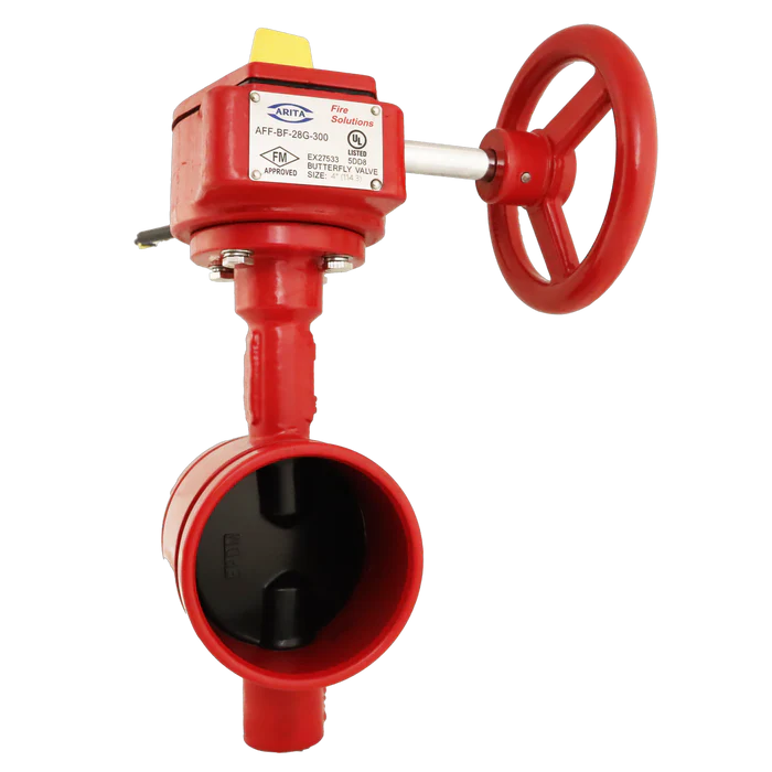 ARITA UL/FM Fire Protection Butterfly Valve 300PSI Groove Type BF28/29 Series