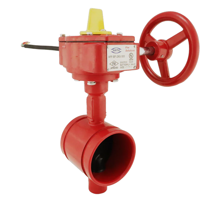 ARITA UL/FM Fire Protection Butterfly Valve 300PSI Groove Type BF28/29 Series